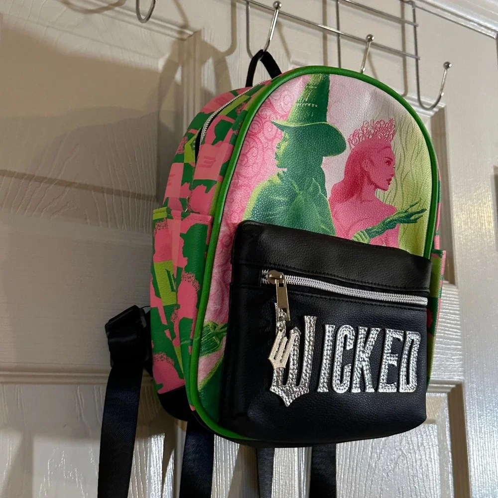 Wicked Movie‎ Elphaba Glinda Mini Backpack Pink Green Broadway Musical Bag